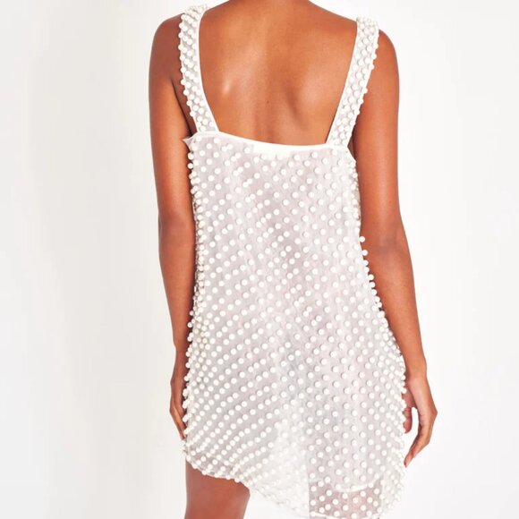 NWT Love Shack Fancy Kayana Pearl Mini Dress - Picture 3 of 7